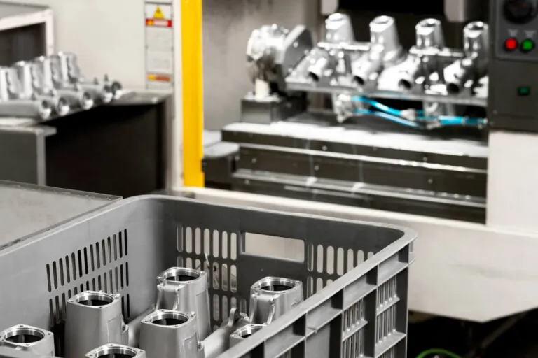 In-line automated conveyor system and quality inspection of aluminum pneumatic tool housings within JoinCast's Taiwan facility.